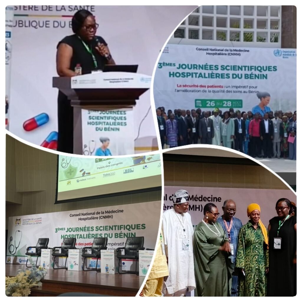 Présidente de l'ABSH aux 3èmes journées scientifiques hospitalières du Bénin du 26 au 28 août 2026.